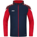 Hooded jacket Performance seablue/red 38