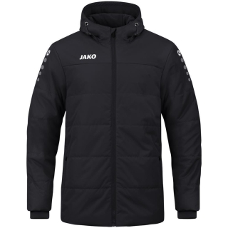 Coachjacke Team mit Kapuze schwarz 152