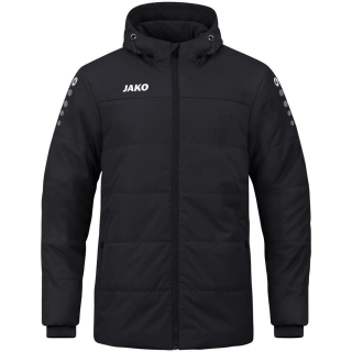 Coachjacke Team mit Kapuze schwarz 4XL