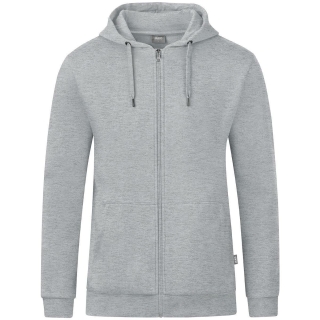 Kapuzenjacke Organic hellgrau meliert