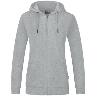 Kapuzenjacke Organic  hellgrau meliert 44