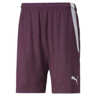 teamLIGA Short Grape Wine-Puma White