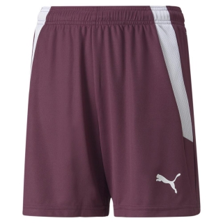 teamLIGA Short Junior Grape Wine-Puma White