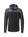 CHANGE by erima Training Jacket with hood black grey/slate grey/white