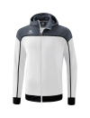 CHANGE by erima Training Jacket with hood white/slate grey/black