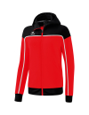 CHANGE by erima Training Jacket with hood red/black/white