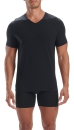 V-Neck T-Shirt (2er Pack) schwarz