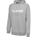 HMLGO COTTON LOGO HOODIE GREY MELANGE