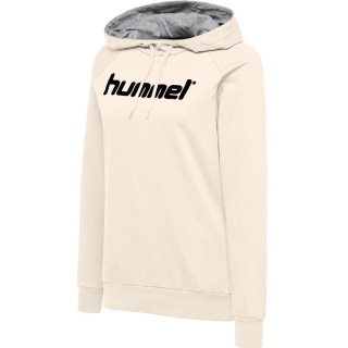 HMLGO COTTON LOGO HOODIE WOMAN EGRET MELANGE