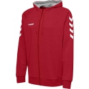 HMLGO COTTON ZIP HOODIE TRUE RED