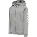 HMLGO KIDS COTTON ZIP HOODIE GREY MELANGE