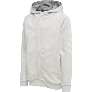 HMLGO KIDS COTTON ZIP HOODIE EGRET MELANGE