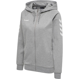 HMLGO COTTON ZIP HOODIE WOMAN GREY MELANGE