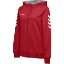 HMLGO COTTON ZIP HOODIE WOMAN TRUE RED