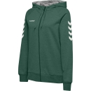 HMLGO COTTON ZIP HOODIE WOMAN EVERGREEN