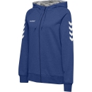 HMLGO COTTON ZIP HOODIE WOMAN TRUE BLUE