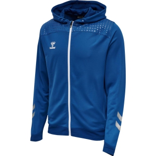 hmlLEAD ZIP POLY HOODIE TRUE BLUE