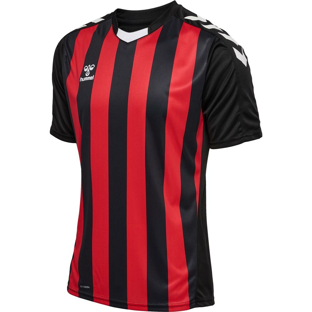 Hummel Hmlcore XK Striped Jersey T-Shirt Maniche Corte Uomo – Blu, XXL, In Tessuto Interlock Con Tecnologia BEECOOL® Per Traspirabilità