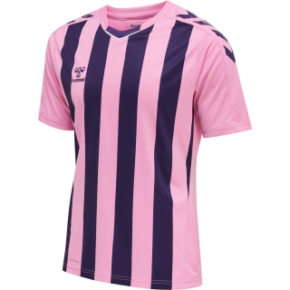 hmlCORE XK STRIPED JERSEY S/S COTTON CANDY/ACAI