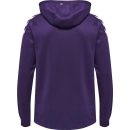 hmlCORE XK POLY SWEAT HOODIE ACAI/WHITE