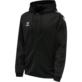 hmlCORE XK POLY ZIP HOOD SWEAT BLACK