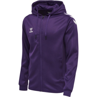 hmlCORE XK POLY ZIP HOOD SWEAT ACAI/WHITE