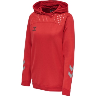 hmlLEAD WOMEN POLY HOODIE TRUE RED