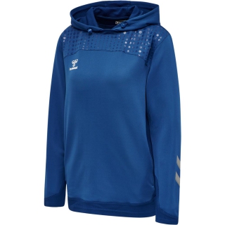 hmlLEAD WOMEN POLY HOODIE TRUE BLUE