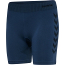 HUMMEL FIRST SEAMLESS TRAINING SHORT TIGHTS WOMAN DARK DENIM