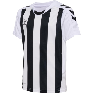 hmlCORE XK STRIPED JERSEY KIDS S/S WHITE/BLACK