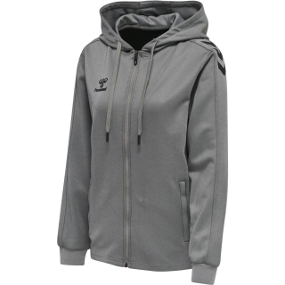 hmlCORE XK POLY ZIP HOOD SWEAT WOMAN GREY MELANGE