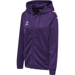 hmlCORE XK POLY ZIP HOOD SWEAT WOMAN ACAI/WHITE