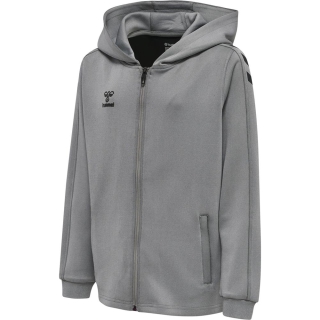 hmlCORE XK POLY ZIP HOOD SWEAT KIDS GREY MELANGE