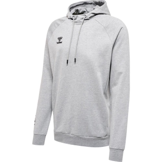 hmlMOVE GRID COTTON HOODIE GREY MELANGE