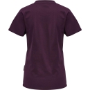 hmlMOVE GRID COT. T-SHIRT S/S WOMAN GRAPE WINE