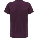 hmlMOVE GRID COTTON T-SHIRT S/S KID GRAPE WINE