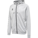 hmlMOVE GRID COTTON ZIP HOODIE GREY MELANGE