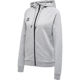 hmlMOVE GRID COT. ZIP HOODIE WOMAN GREY MELANGE