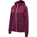 hmlMOVE GRID COT. ZIP HOODIE WOMAN GRAPE WINE