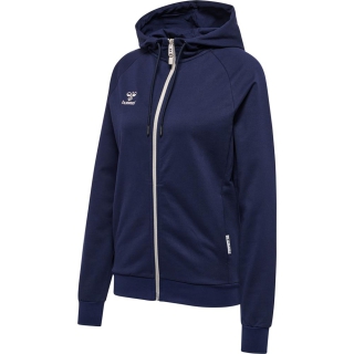 hmlMOVE GRID COT. ZIP HOODIE WOMAN MARINE