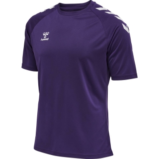 hmlCORE XK CORE POLY T-SHIRT S/S ACAI/WHITE S