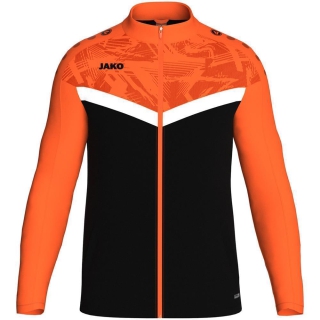 Polyesterjacke Iconic schwarz/neonorange