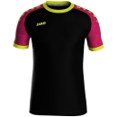 Jersey Iconic S/S black/pink/neon yellow 116