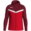 Hooded jacket Iconic  red/wine red 128