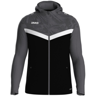 Hooded jacket Iconic  black/anthracite 128