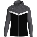 Kapuzenjacke Iconic  schwarz/anthrazit M