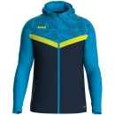 Hooded jacket Iconic  seablue/JAKO blue/neon yellow 3XL