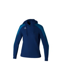 EVO STAR Training Jacket with hood new navy/mykonos blue