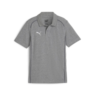 teamFINAL Baumwollpolo Junior Medium Gray Heather-PUMA Silver