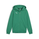 teamGOAL Casuals Hooded Jacket Jr Sport Green-PUMA White